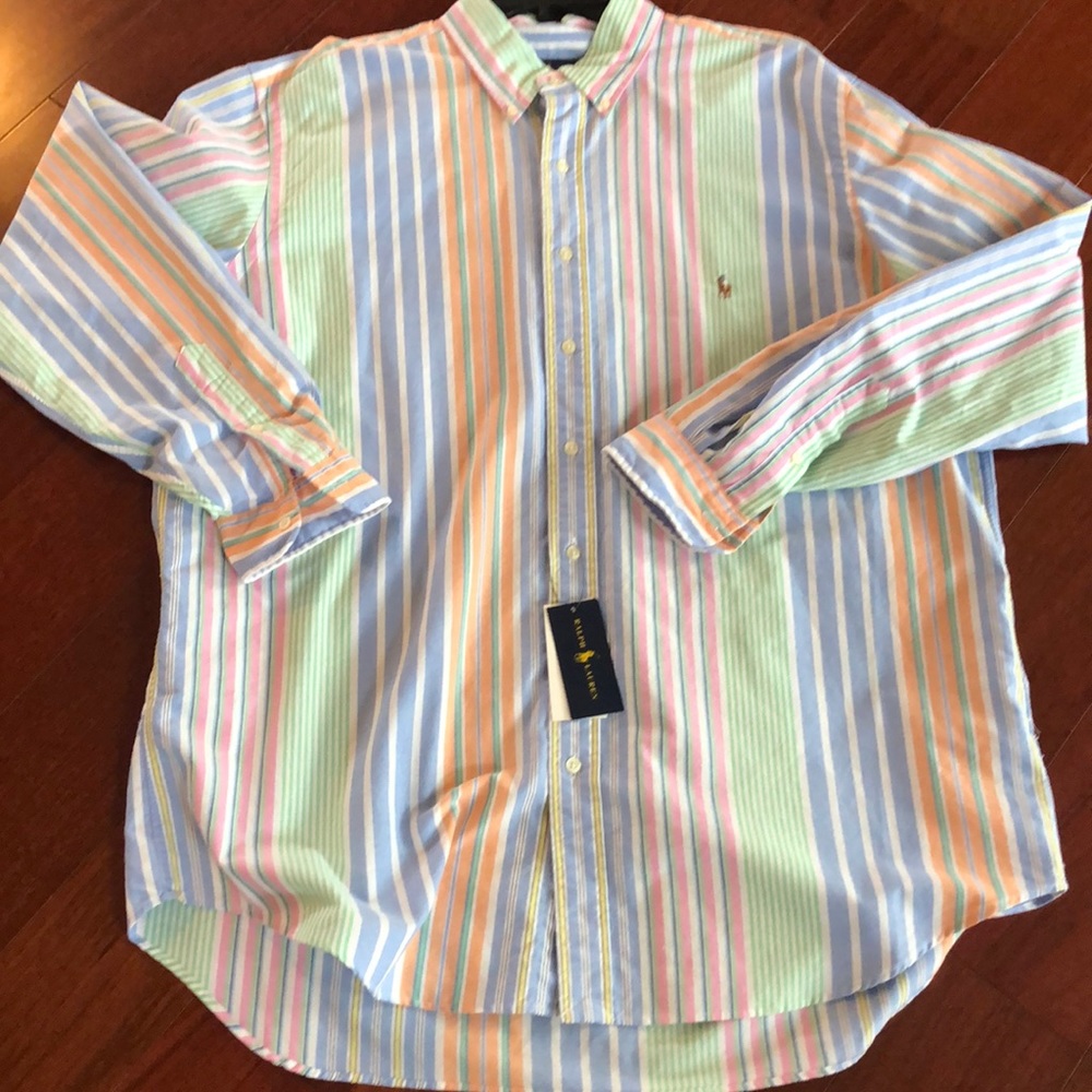 Ralph Lauren Long sleeve striped button-down NWT